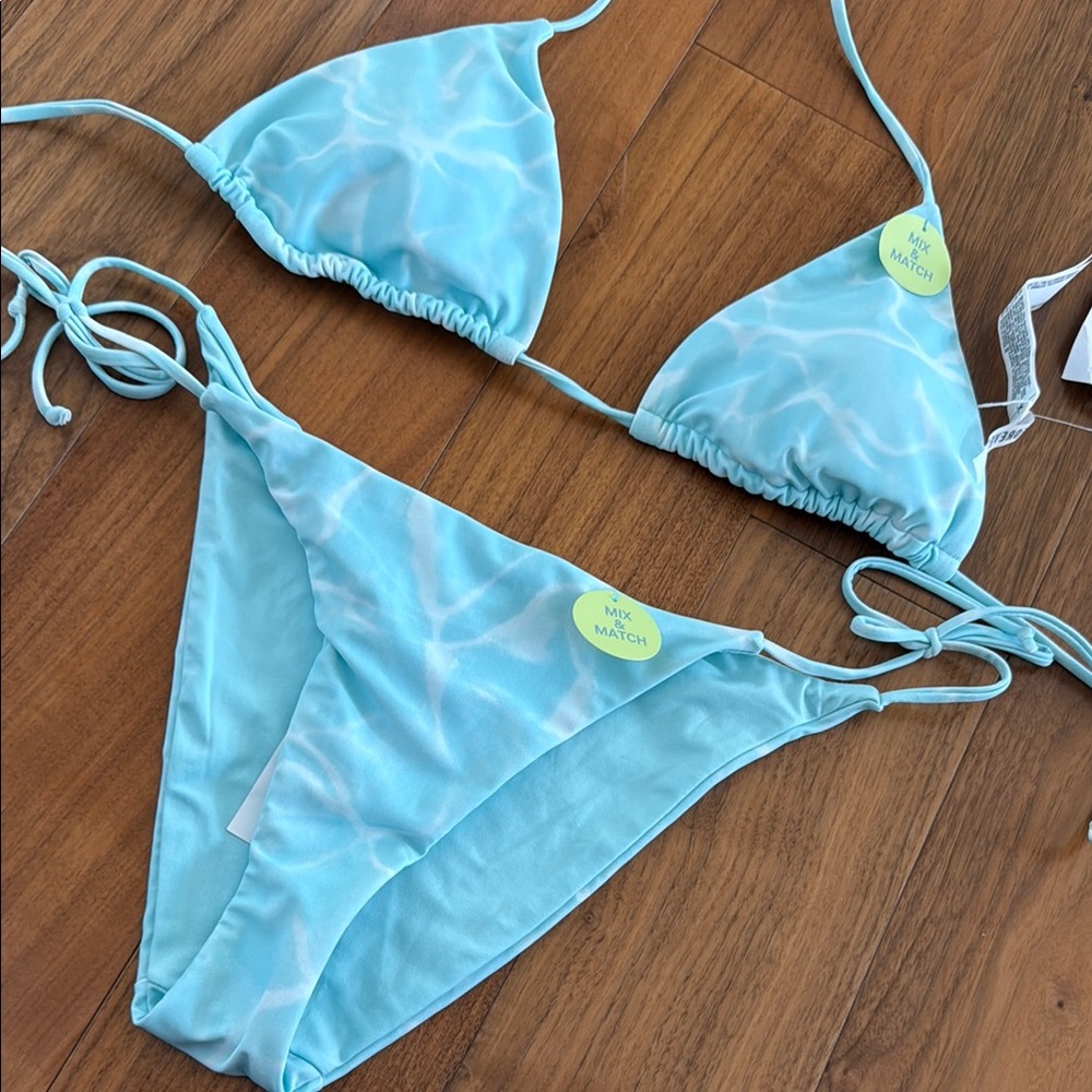 NWT Aqua Tie-Dye Bikini Set